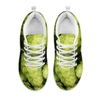 Fresh Hop Cone Print White Sneakers