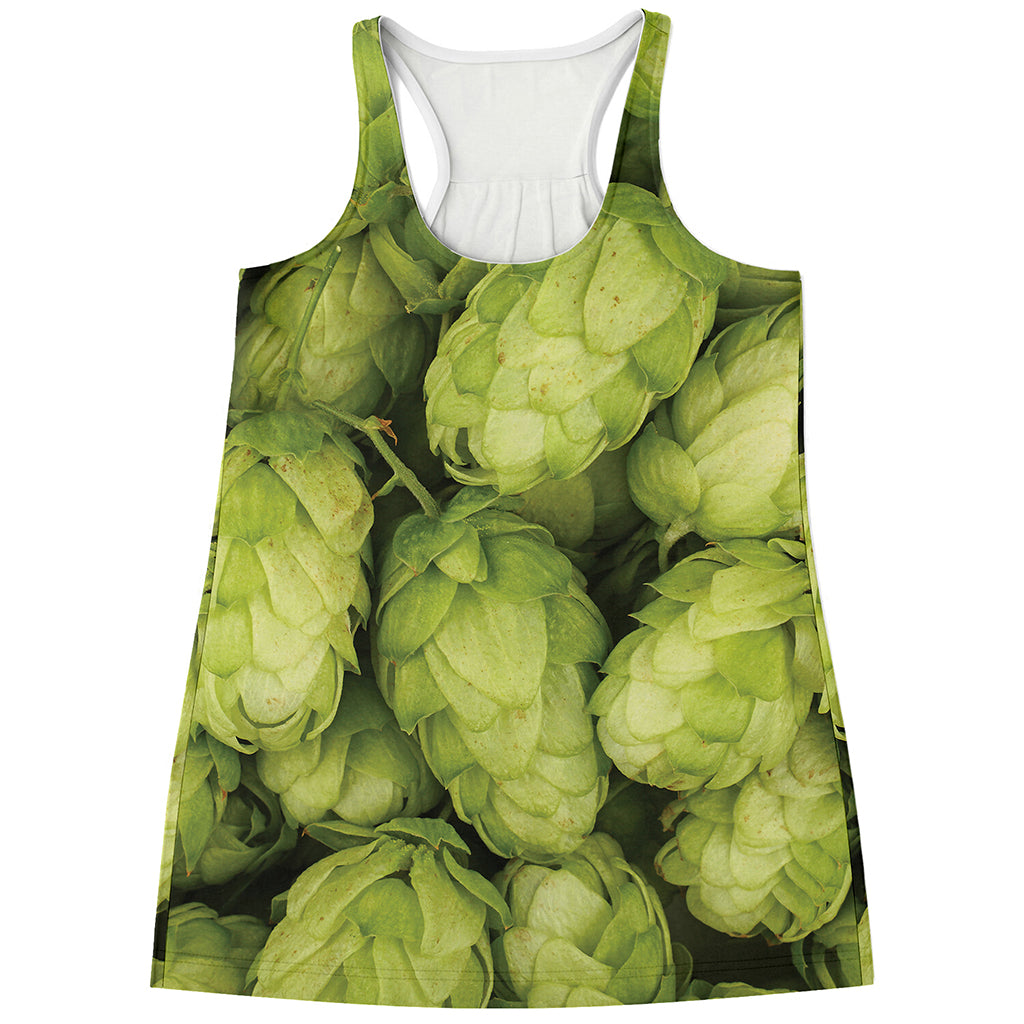 Fresh Hop Cone Print Women's Racerback Tank Top