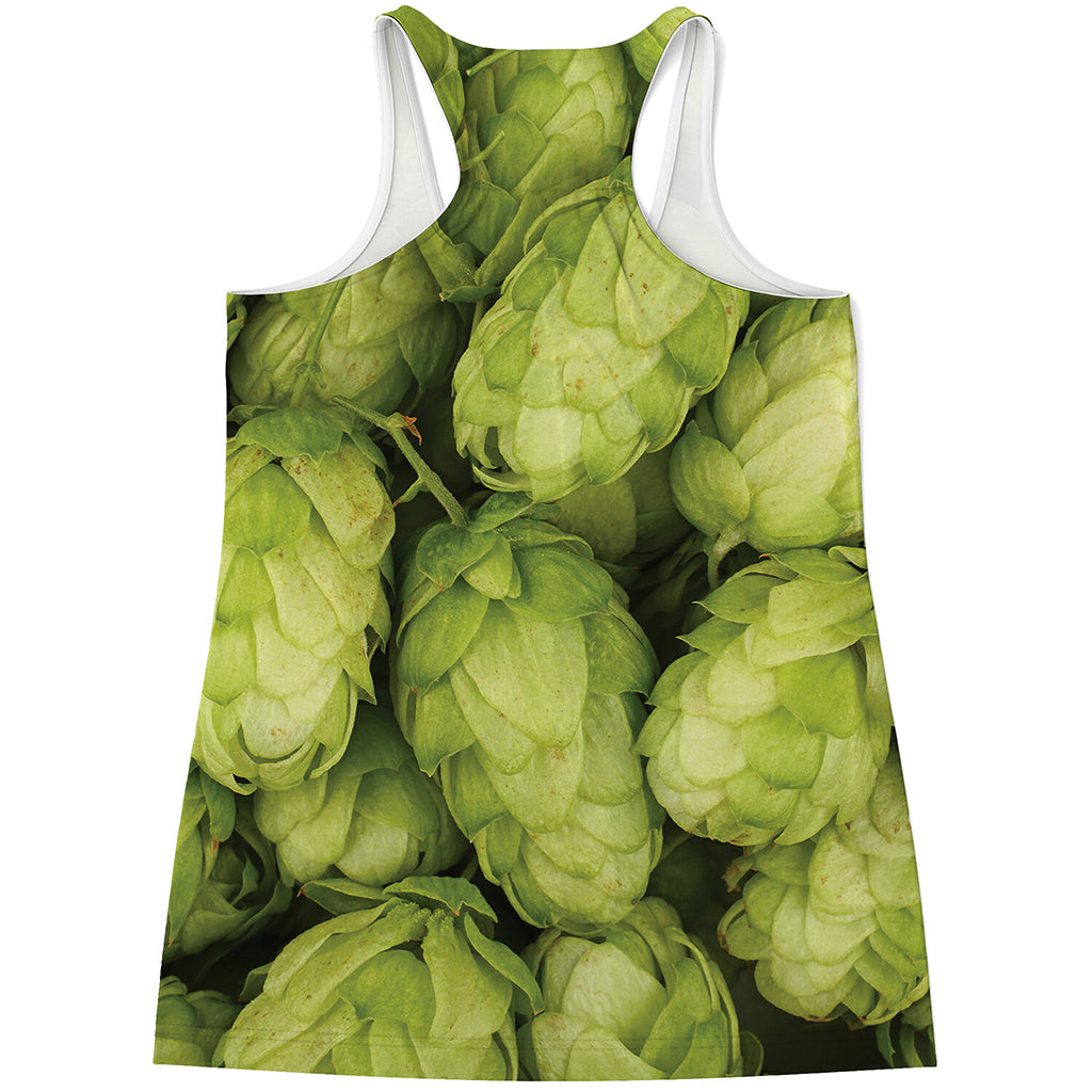 Fresh Hop Cone Print Women's Racerback Tank Top