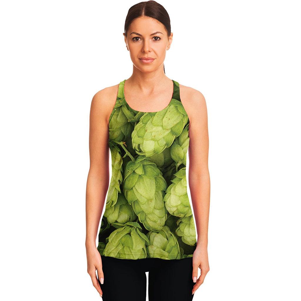 Fresh Hop Cone Print Women's Racerback Tank Top