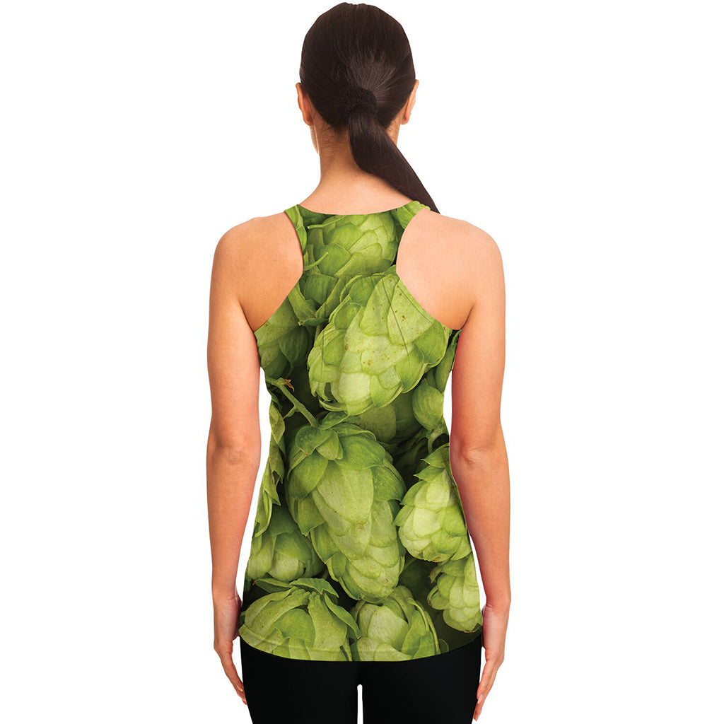 Fresh Hop Cone Print Women's Racerback Tank Top