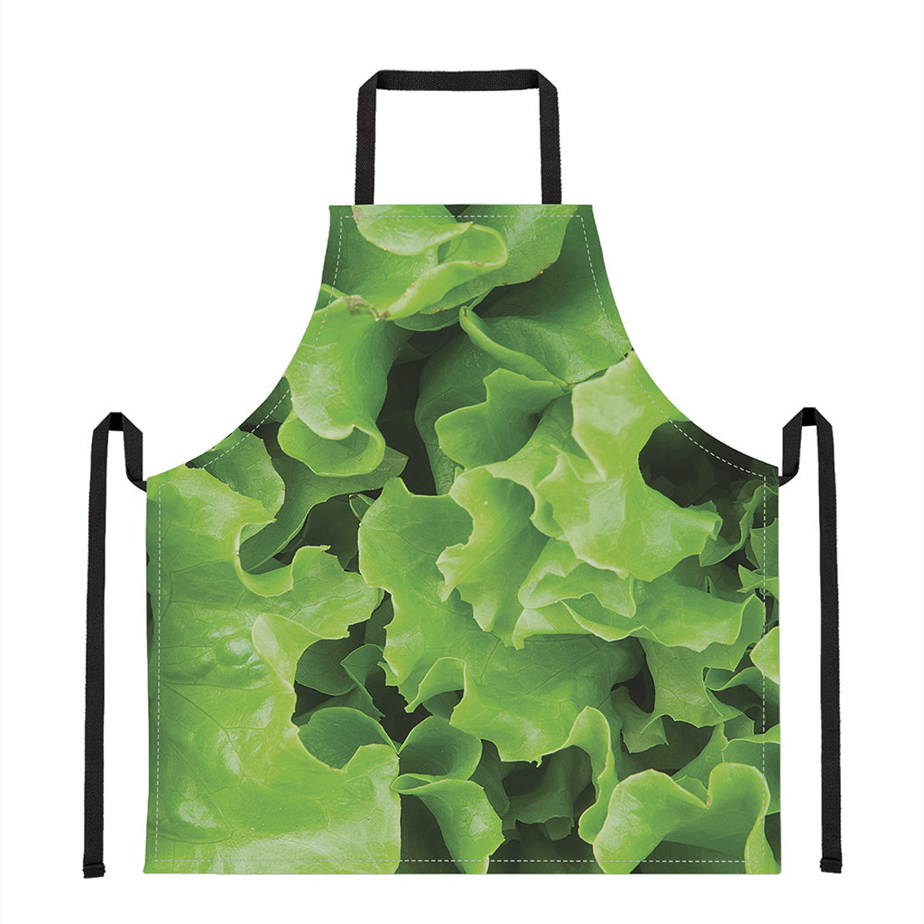 Fresh Lettuce Leaves Print Apron