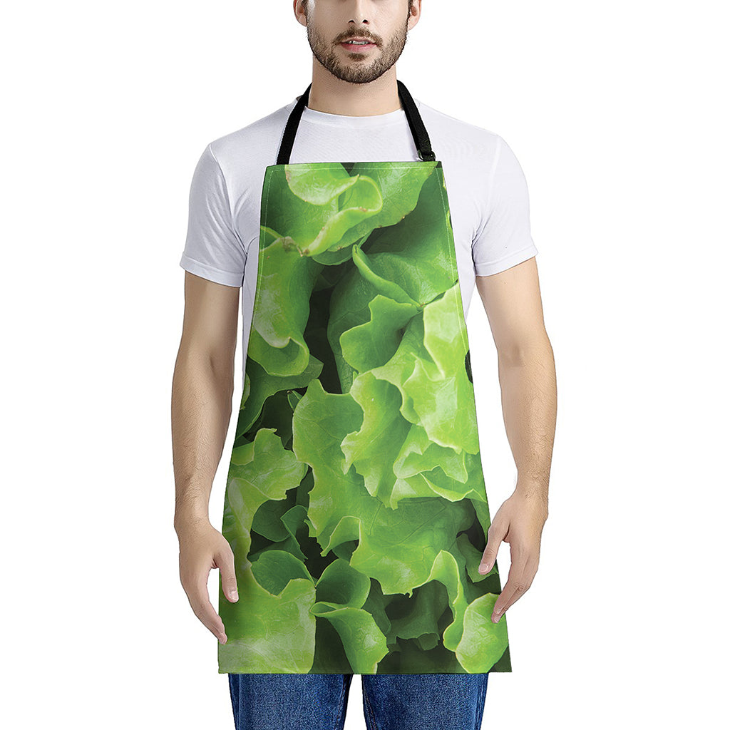 Fresh Lettuce Leaves Print Apron
