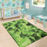 Fresh Lettuce Leaves Print Area Rug