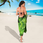Fresh Lettuce Leaves Print Beach Sarong Wrap