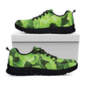 Fresh Lettuce Leaves Print Black Running Shoes