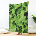 Fresh Lettuce Leaves Print Blanket