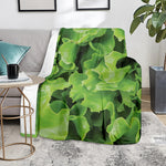 Fresh Lettuce Leaves Print Blanket