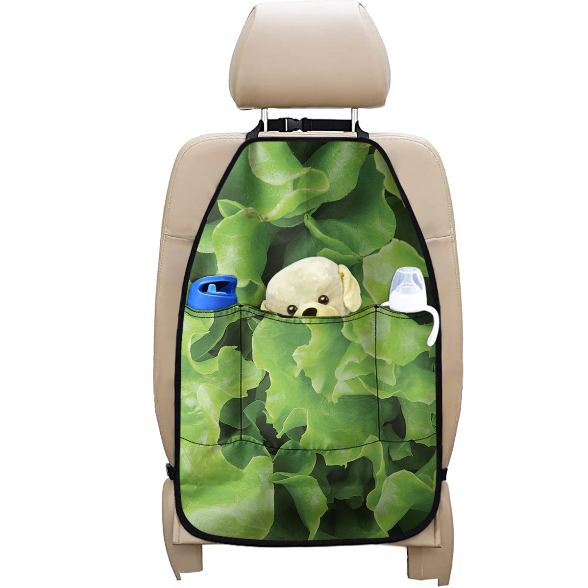 Fresh Lettuce Leaves Print Car Seat Organizers