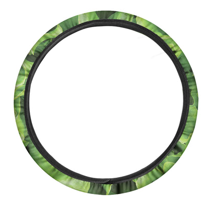 Fresh Lettuce Leaves Print Car Steering Wheel Cover