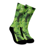 Fresh Lettuce Leaves Print Crew Socks