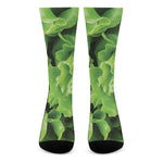 Fresh Lettuce Leaves Print Crew Socks