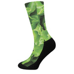 Fresh Lettuce Leaves Print Crew Socks