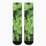 Fresh Lettuce Leaves Print Crew Socks