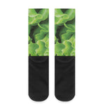 Fresh Lettuce Leaves Print Crew Socks