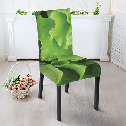 Fresh Lettuce Leaves Print Dining Chair Slipcover