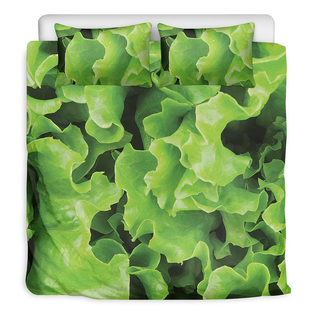 Fresh Lettuce Leaves Print Duvet Cover Bedding Set