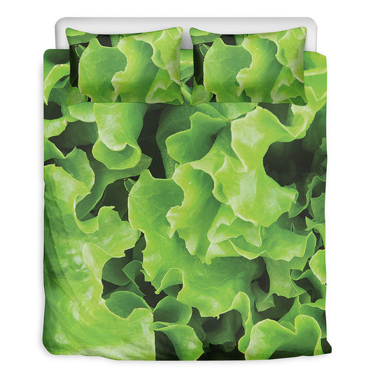 Fresh Lettuce Leaves Print Duvet Cover Bedding Set