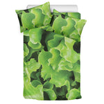 Fresh Lettuce Leaves Print Duvet Cover Bedding Set