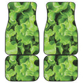 Fresh Lettuce Leaves Print Front and Back Car Floor Mats