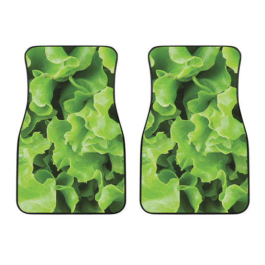 Fresh Lettuce Leaves Print Front Car Floor Mats