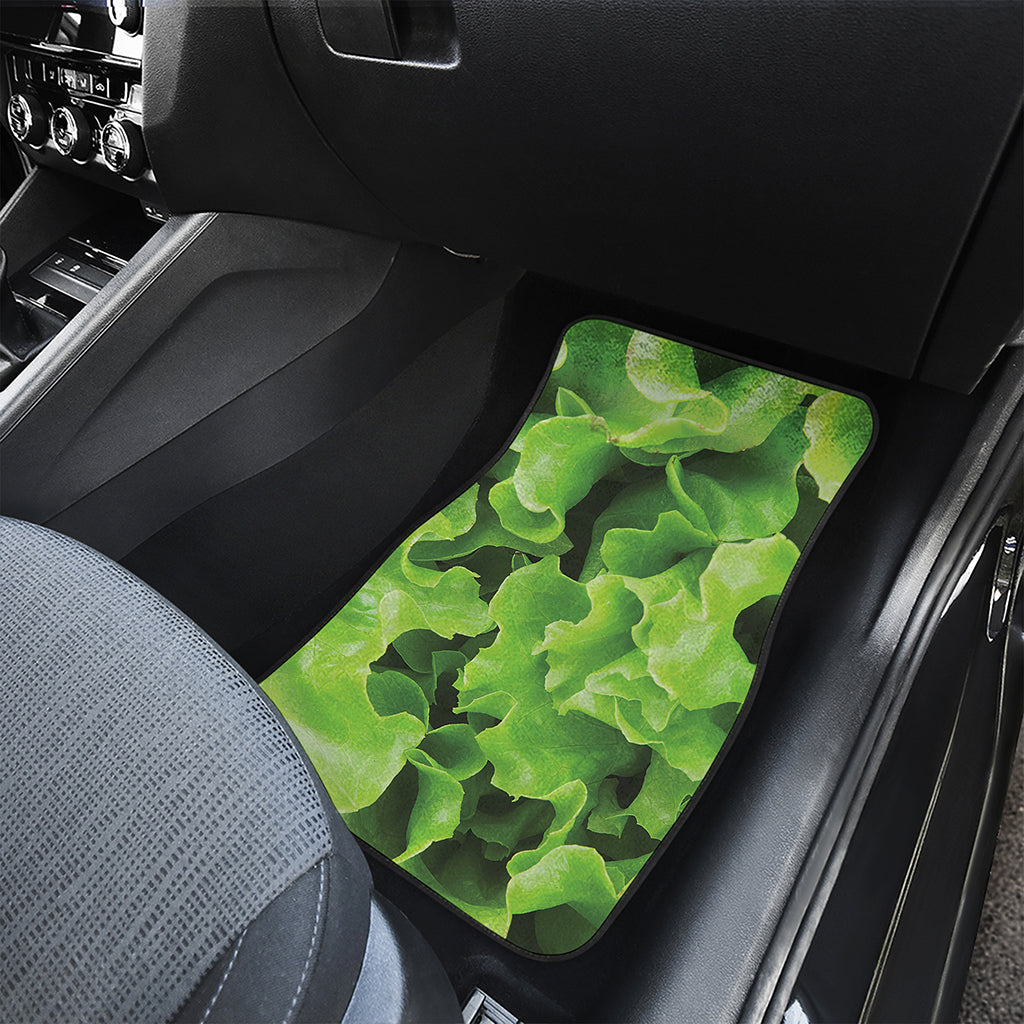 Fresh Lettuce Leaves Print Front Car Floor Mats