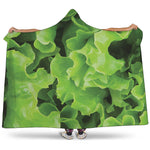 Fresh Lettuce Leaves Print Hooded Blanket