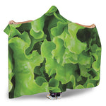 Fresh Lettuce Leaves Print Hooded Blanket