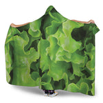 Fresh Lettuce Leaves Print Hooded Blanket