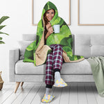 Fresh Lettuce Leaves Print Hooded Blanket