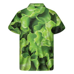Fresh Lettuce Leaves Print Men's Short Sleeve Shirt