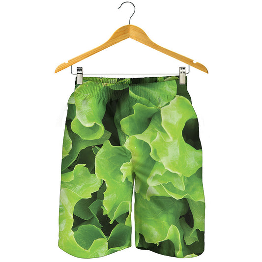Fresh Lettuce Leaves Print Men's Shorts