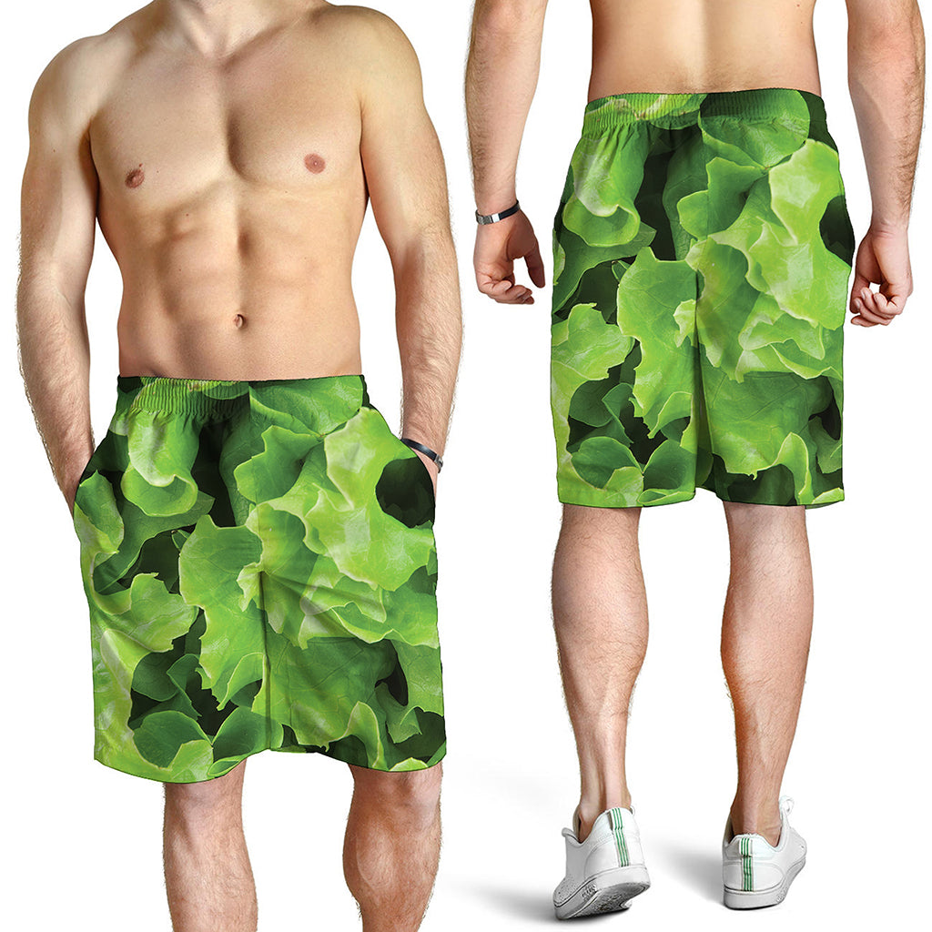 Fresh Lettuce Leaves Print Men's Shorts
