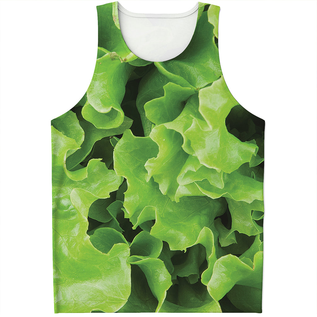 Fresh Lettuce Leaves Print Men's Tank Top