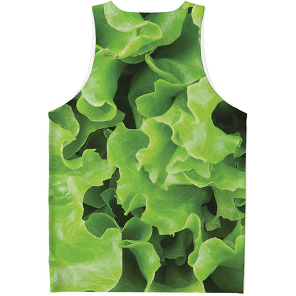 Fresh Lettuce Leaves Print Men's Tank Top