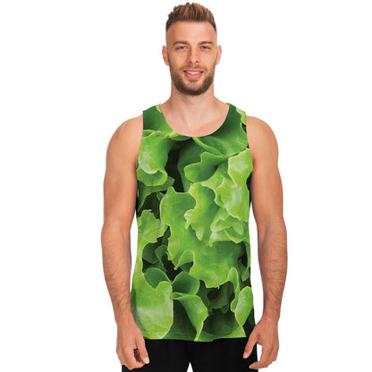 Fresh Lettuce Leaves Print Men's Tank Top