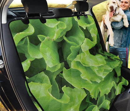 Fresh Lettuce Leaves Print Pet Car Back Seat Cover