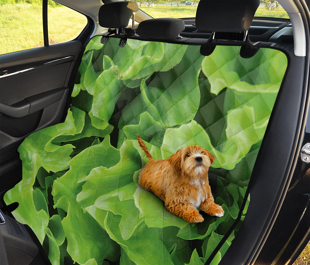 Fresh Lettuce Leaves Print Pet Car Back Seat Cover