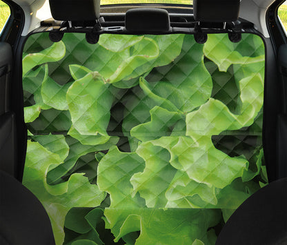 Fresh Lettuce Leaves Print Pet Car Back Seat Cover