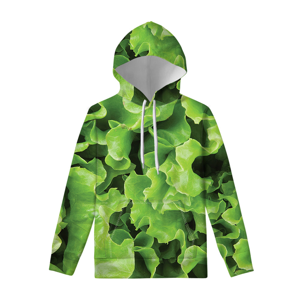Fresh Lettuce Leaves Print Pullover Hoodie