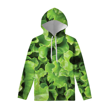 Fresh Lettuce Leaves Print Pullover Hoodie
