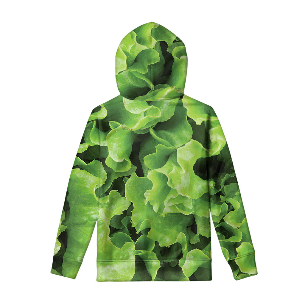 Fresh Lettuce Leaves Print Pullover Hoodie