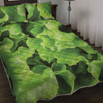 Fresh Lettuce Leaves Print Quilt Bed Set