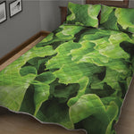 Fresh Lettuce Leaves Print Quilt Bed Set
