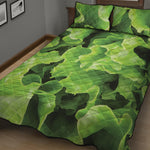 Fresh Lettuce Leaves Print Quilt Bed Set