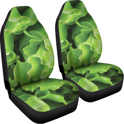 Fresh Lettuce Leaves Print Universal Fit Car Seat Covers