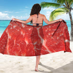 Fresh Meat Print Beach Sarong Wrap