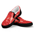 Fresh Meat Print Black Slip On Sneakers
