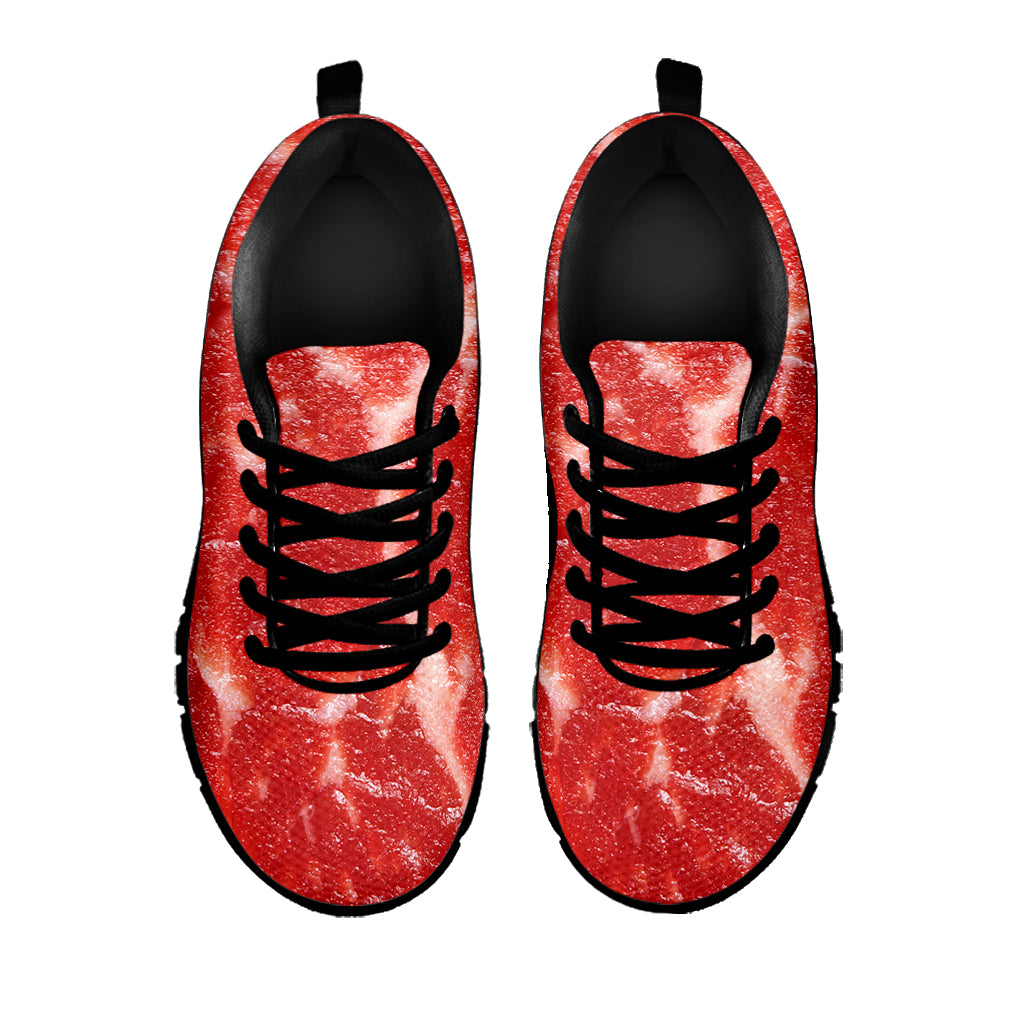 Fresh Meat Print Black Sneakers