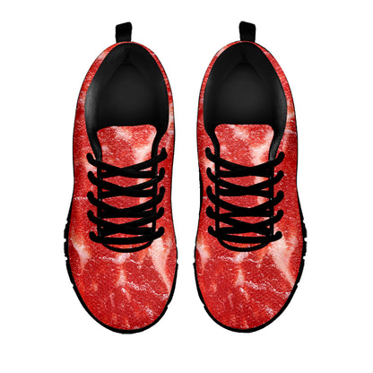 Fresh Meat Print Black Sneakers